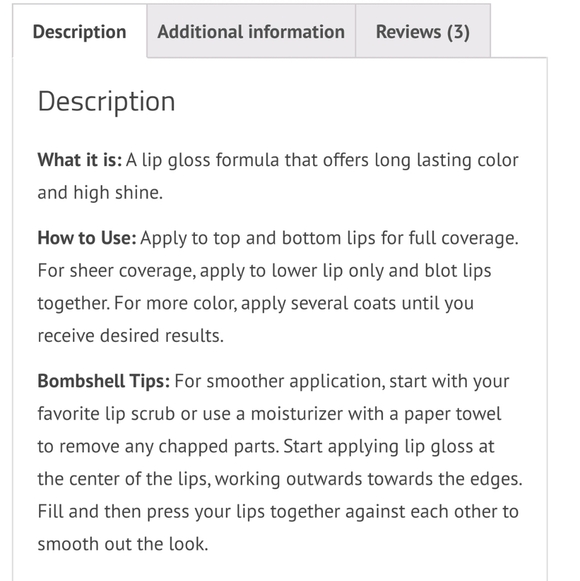 🟠 4 for $25 🟠 BE A BOMBSHELL LIP GLOSS - Picture 3 of 7